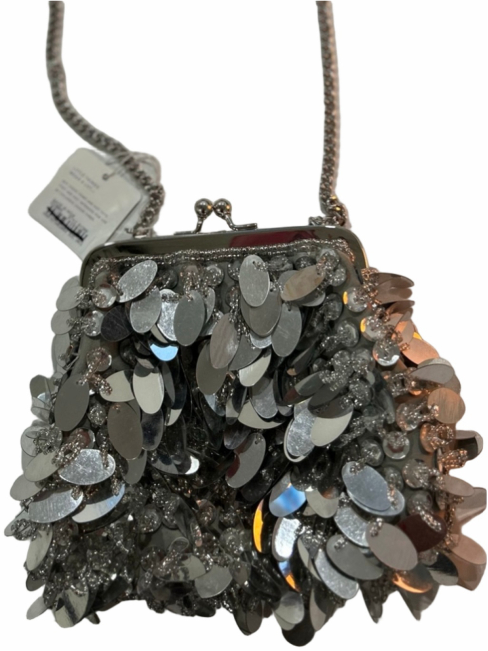 NWT Crewcuts Silver sequins dressy girls purse